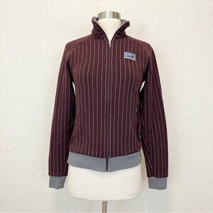 Patagonia Vintage Sweater Jacket Burgundy Gray Quilt Again Womens Small S